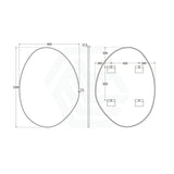 Fienza 700/900/1200Mm Pebble Matt White Asymmetrical Special Shape Framed Wall Mirror 900X1200Mm