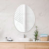 Fienza 700/900/1200Mm Pebble Matt White Asymmetrical Special Shape Framed Wall Mirror Mirrors