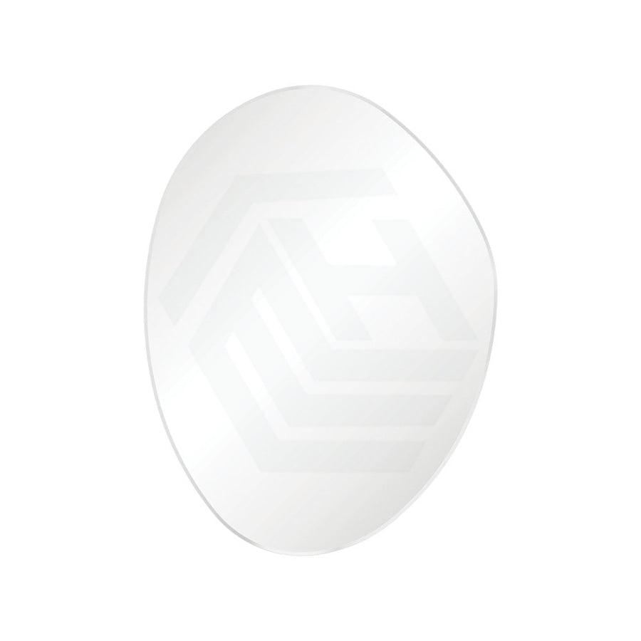 Fienza 700/900/1200Mm Pebble Matt White Asymmetrical Special Shape Framed Wall Mirror Mirrors