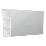 600/750/900/1200mm Pencil Edge Gloss White MDF board Mirror Shaving Cabinet 1 Side Shelf