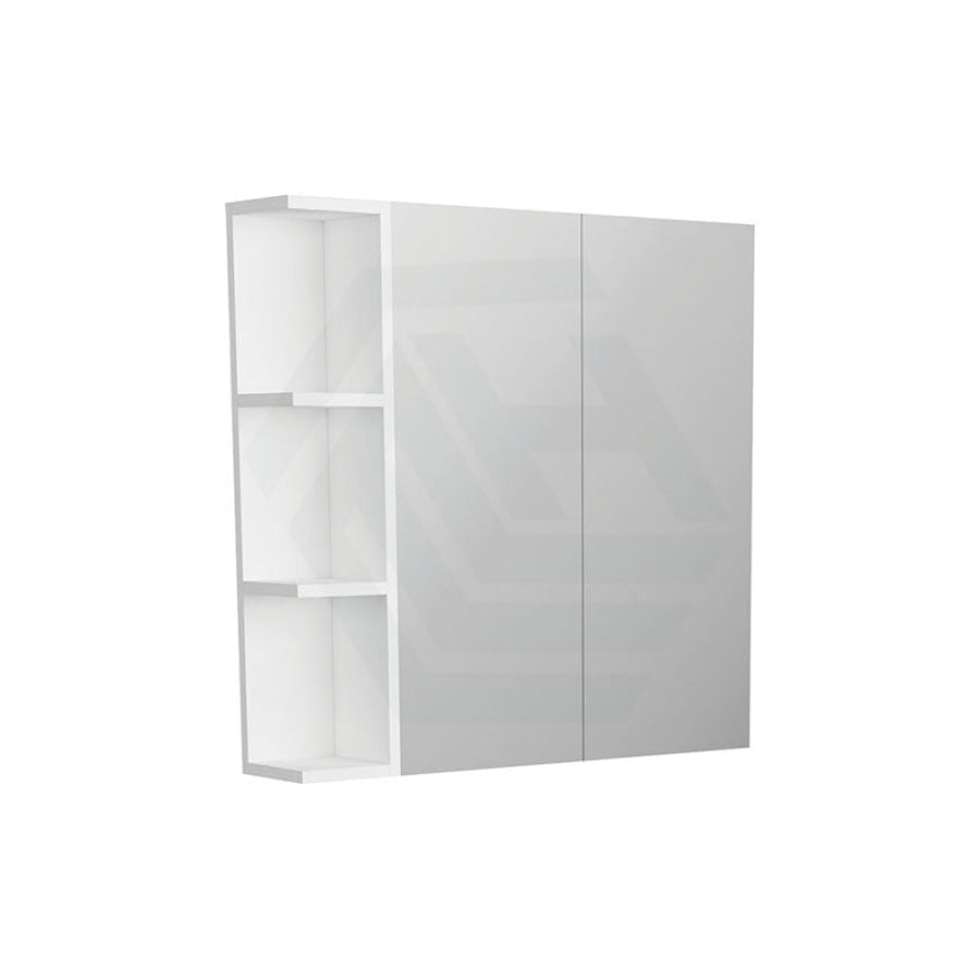 600/750/900/1200mm Pencil Edge Gloss White MDF board Mirror Shaving Cabinet 1 Side Shelf