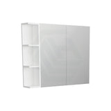 600/750/900/1200mm Pencil Edge Gloss White MDF board Mirror Shaving Cabinet 1 Side Shelf