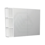 600/750/900/1200mm Pencil Edge Gloss White MDF board Mirror Shaving Cabinet 1 Side Shelf