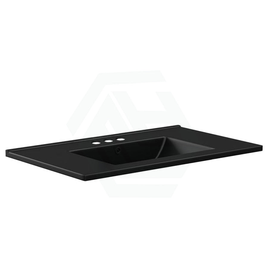 Fienza 750/900/1200Mm Dolce Matt Black Ceramic Bathroom Basin-Top Vanity Tops