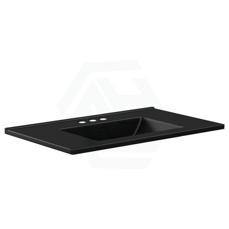 Fienza 750/900/1200Mm Dolce Matt Black Ceramic Bathroom Basin-Top Vanity Tops