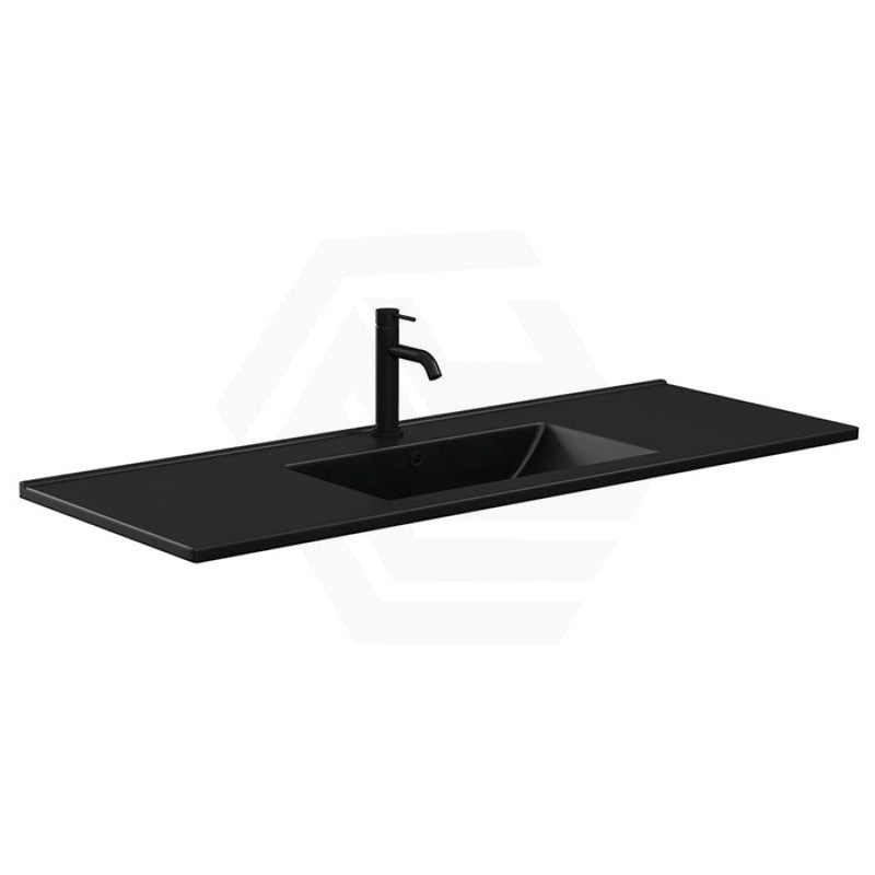 Fienza 750/900/1200mm Dolce Matt Black Ceramic Bathroom Basin-Top Vanity