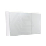 Fienza 750/900/1200Mm Led Pencil Edge Mirror Cabinet With Gloss White Side Panels Shaving Cabinets