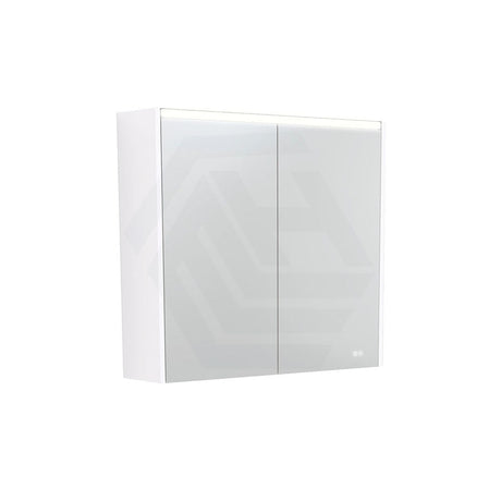 Fienza 750/900/1200Mm Led Pencil Edge Mirror Cabinet With Gloss White Side Panels Shaving Cabinets