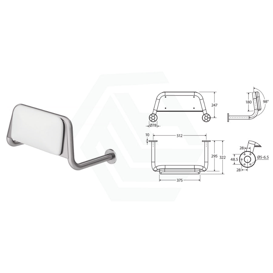 Fienza 800X370X1100Mm Stella Care Adjustable Link Toilet Suite Special Needs