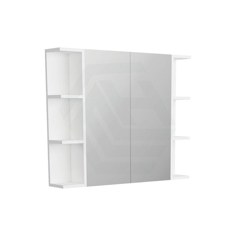 600/750/900/1200Mm Pencil Edge Gloss White Mdf Board Mirror Shaving Cabinet 2 Side Shelves Cabinets