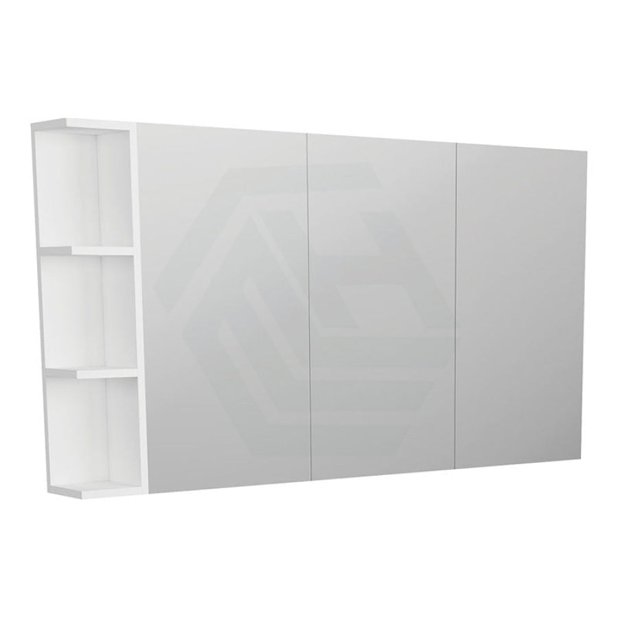 600/750/900/1200mm Pencil Edge Gloss White MDF board Mirror Shaving Cabinet 2 Side Shelves