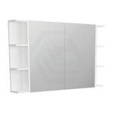 600/750/900/1200mm Pencil Edge Gloss White MDF board Mirror Shaving Cabinet 2 Side Shelves