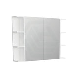 600/750/900/1200mm Pencil Edge Gloss White MDF board Mirror Shaving Cabinet 2 Side Shelves