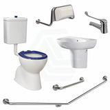 Fienza Accessible Toilet Care Kit 2 With Left-Hand 40° Rail Semi-Recessed Basins