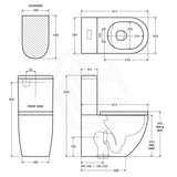 Fienza Ambulant Toilet Suite Care Kit With 90 Degree Grab Rails Special Needs