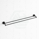 Fienza Axle 900Mm Double Towel Rail Matte Black Rails