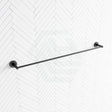 Fienza Axle 900Mm Single Towel Rail Matte Black Rails