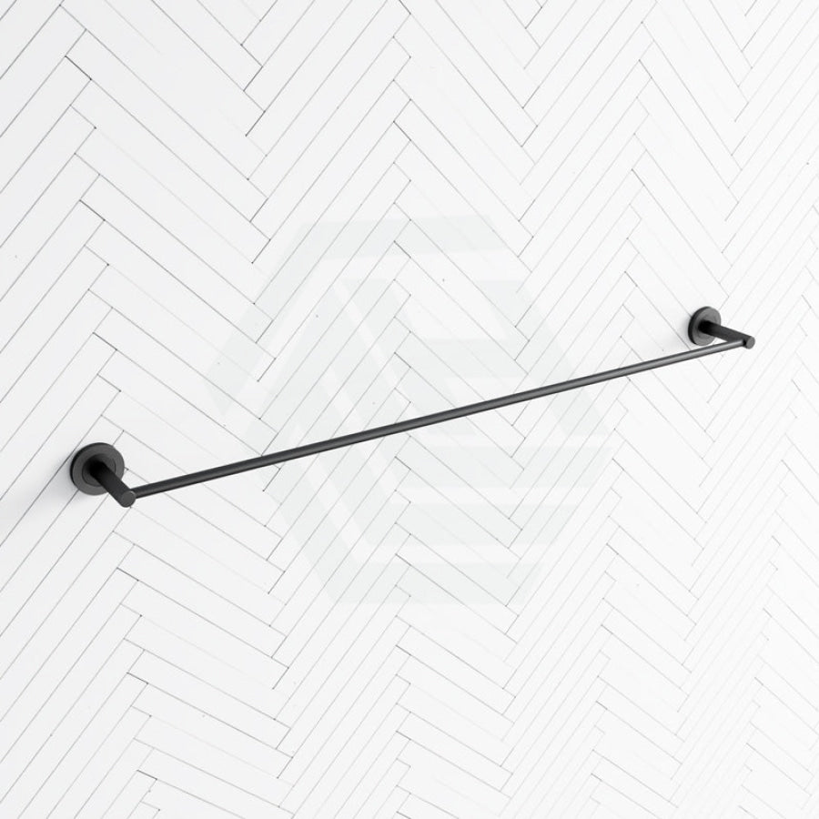 Fienza Axle 900Mm Single Towel Rail Matte Black Rails