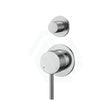 Fienza Axle Chrome Wall Diverter Mixer Small Round Plates