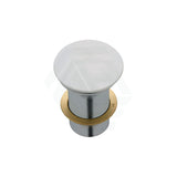 Fienza Cast Stone Cap Pop-Up Waste 32Mm No Overflow Matte White Basin Pop Up Wastes