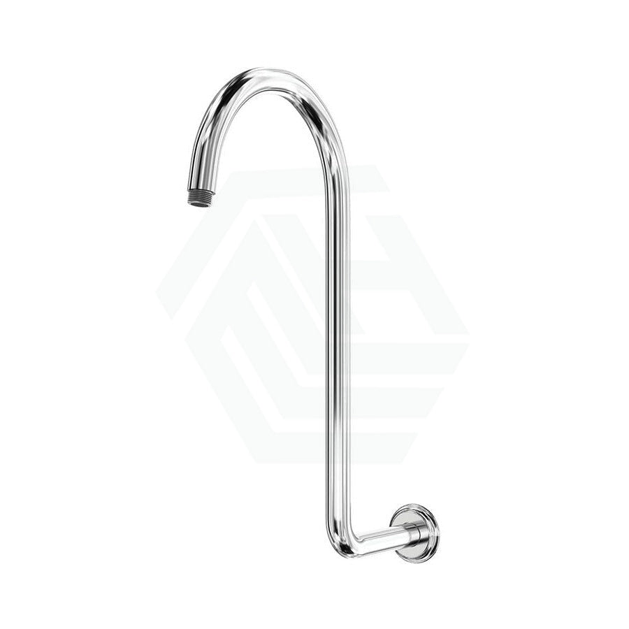 Fienza Classical Fixed Chrome Swan-Neck Shower Arm Gunmetal Grey Arms