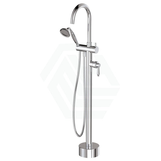 Eleanor Floor Mixer & Shower, Chrome / Chrome