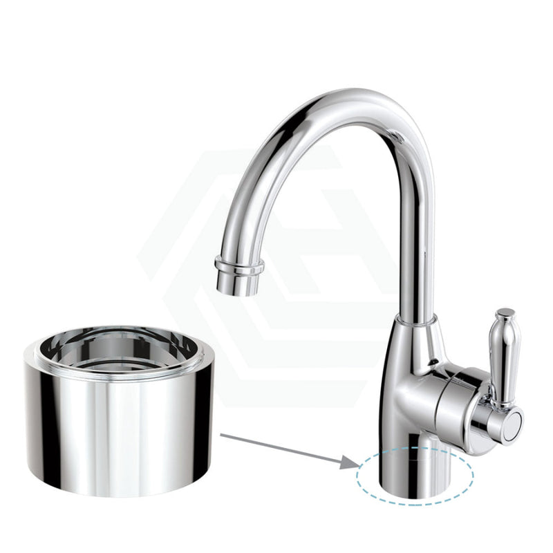 Fienza Eleanor Gooseneck Basin Mixer Chrome / Short Mixers