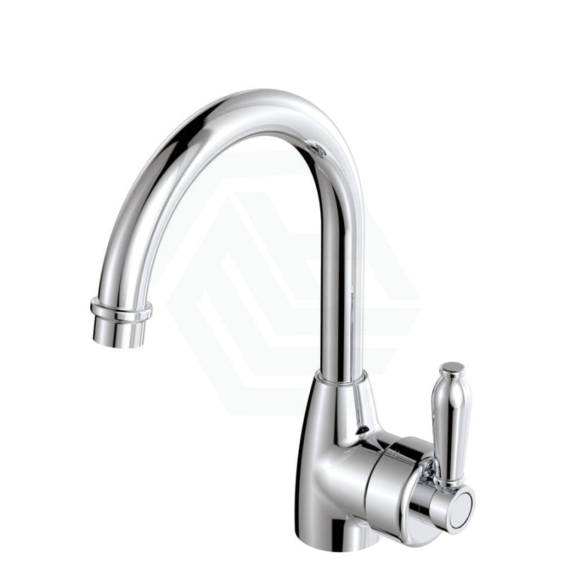 Eleanor Gooseneck Basin Mixer, Chrome / Chrome