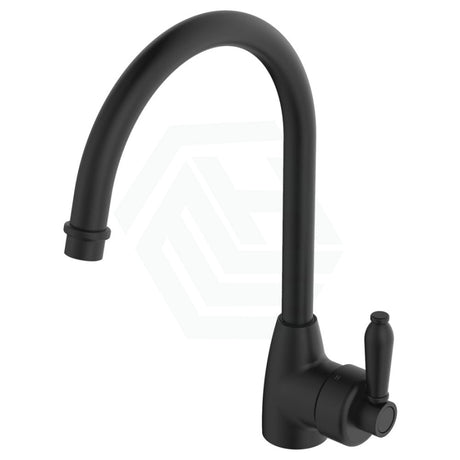 Eleanor Gooseneck Sink Mixer Black / Black