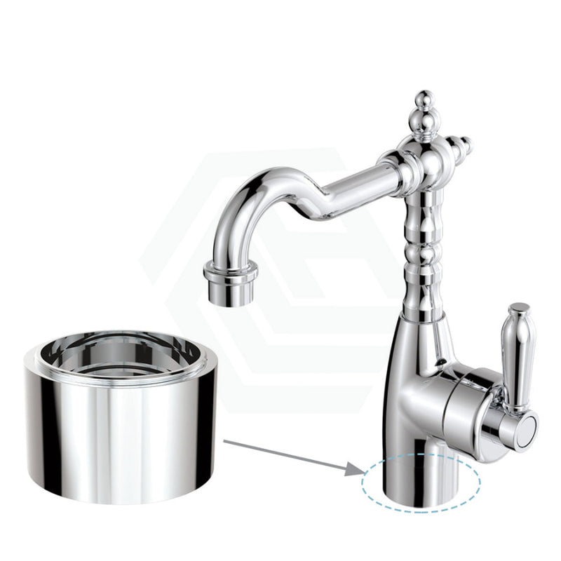 Fienza Eleanor Shepherds Crook Basin Mixer Chrome / Short Mixers