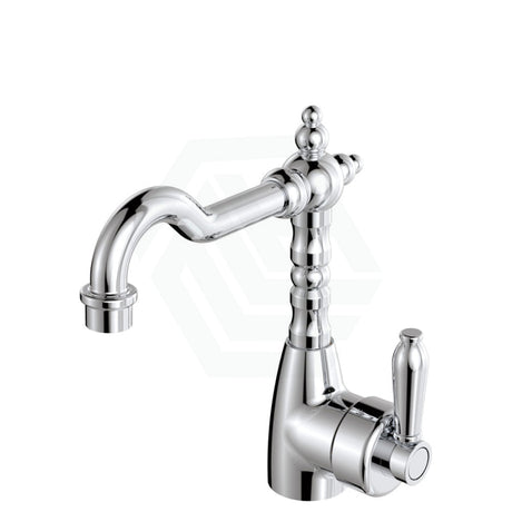 Eleanor Shepherds Crook Basin Mixer Chrome / Chrome