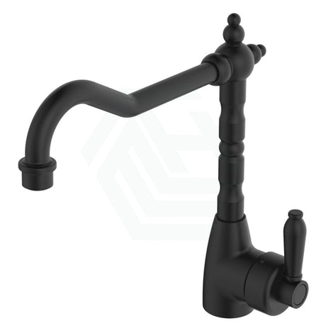 Eleanor Shepherds Crook Sink Mixer Black / Black