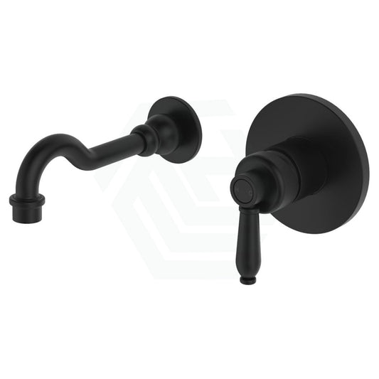 Eleanor Wall Mixer Tap Set Matt Black / Matt Black