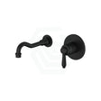 Fienza Eleanor Wall Basin/Bath Mixer Set Matt Black / Bath/Basin Tap Sets