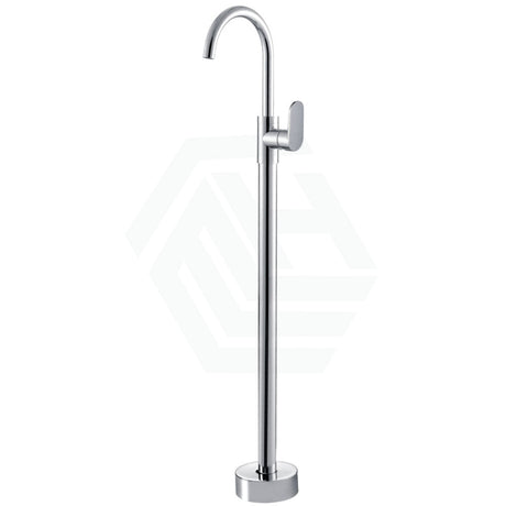 Fienza Empire Floor Standing Mixer Chrome Round Mounted Bath Mixers