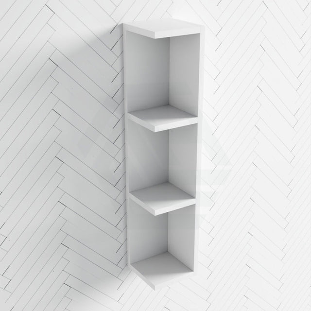 Fienza Gloss White Mdf Board Side Shelf For Shaving Cabinet Back To Wall Bathroom Shelves