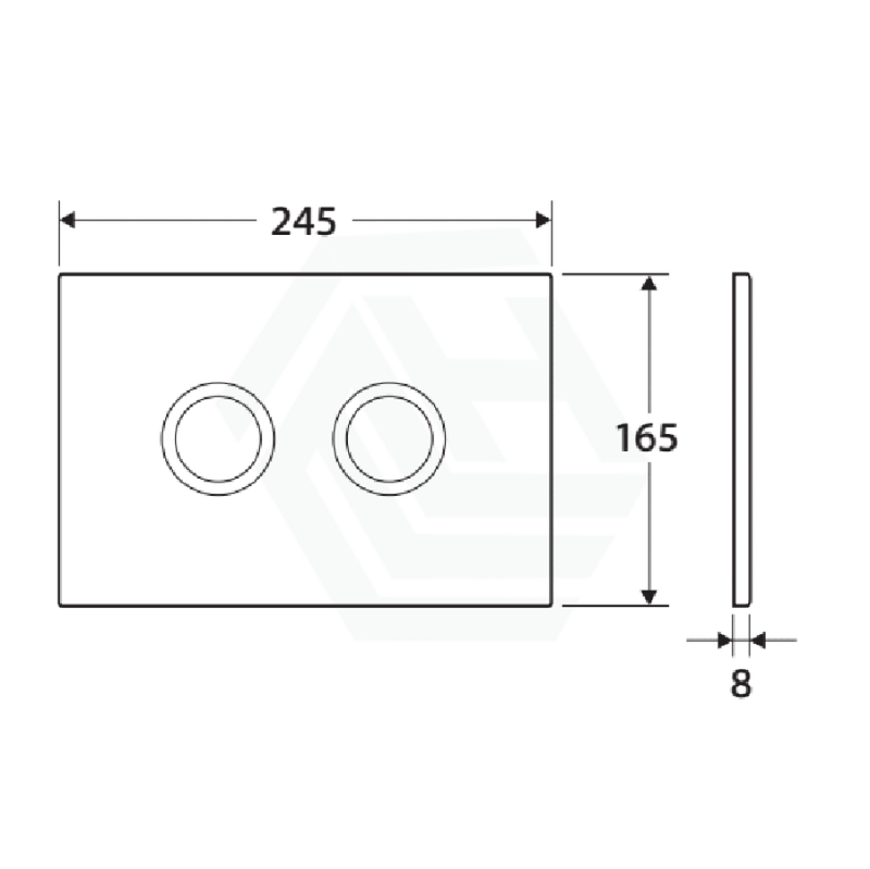 Fienza Gloss White R&T Raised Care Toilet Flush Button