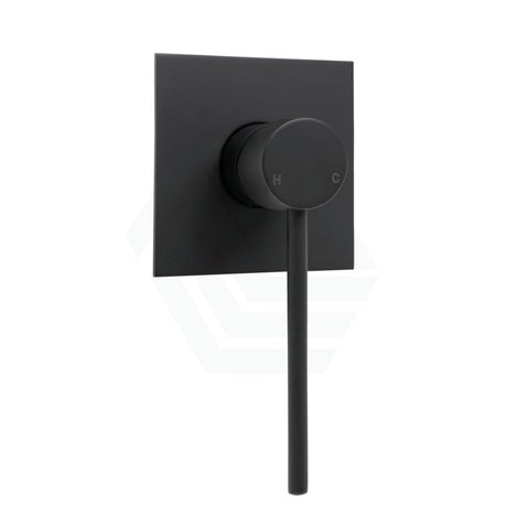 Fienza Hustle Care Wall Mixer Square Plate Matt Black Special Needs