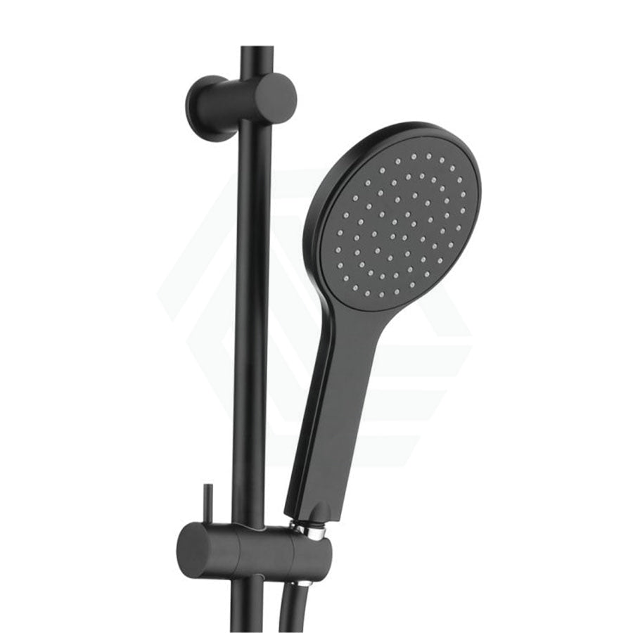 Fienza Hustle Matt Black Shower Rail With Handheld