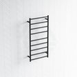 Fienza Isabella Matte Black Heated Towel Rail 600 X 1200Mm 9 Bars Rails