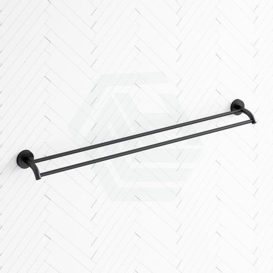 Fienza Kaya 900Mm Double Towel Rail Matte Black Rails