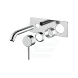 Fienza Kaya Chrome Basin/Bath Wall Mixer Dress Kit Only Rectangular Plate 160Mm Outlet