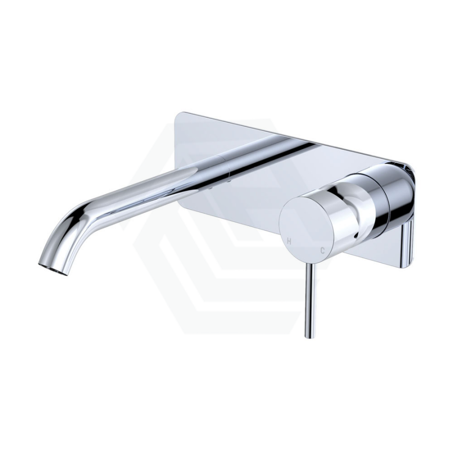 Fienza Kaya Chrome Basin/Bath Wall Mixer Dress Kit Only Rectangular Plate 160Mm Outlet