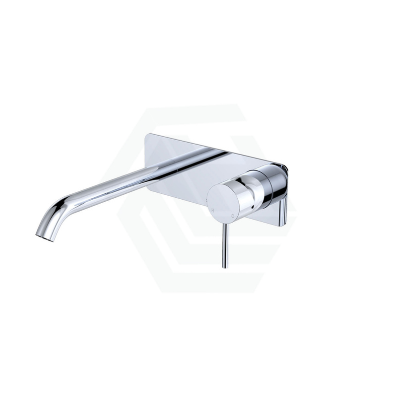 Fienza Kaya Chrome Basin/Bath Wall Mixer Dress Kit Only Rectangular Plate 200Mm Outlet