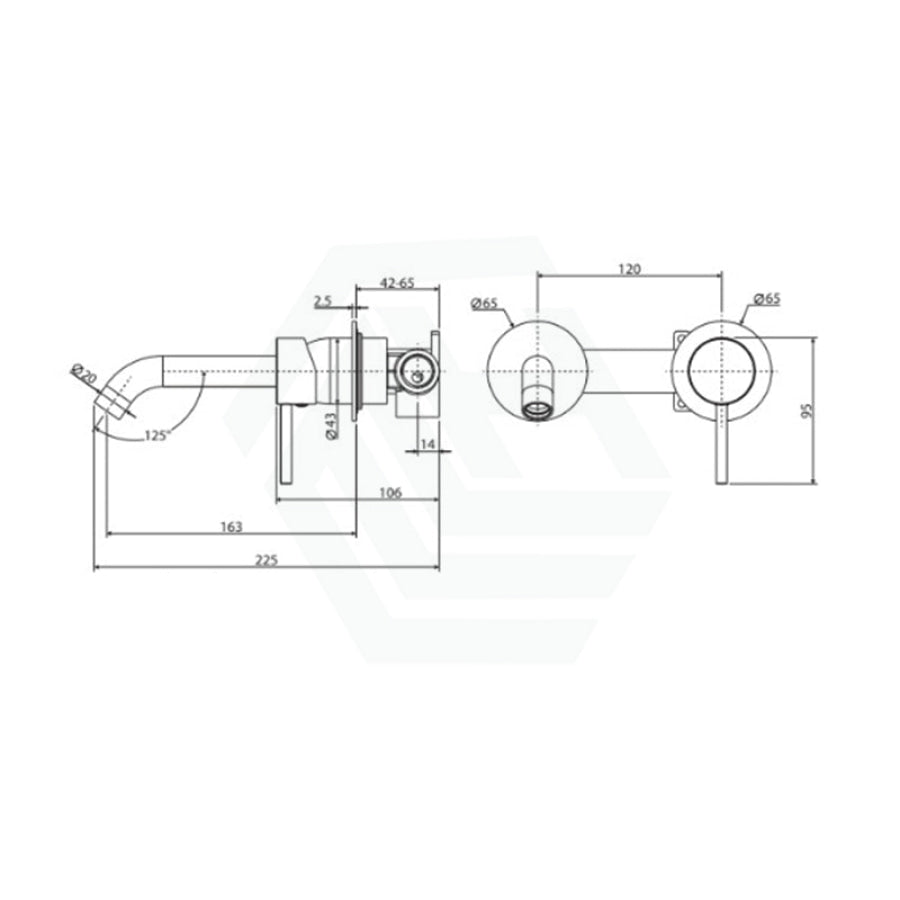 Fienza Kaya Chrome Basin/Bath Wall Mixer Dress Kit Round Plates 160Mm Outlet Tap Accessories