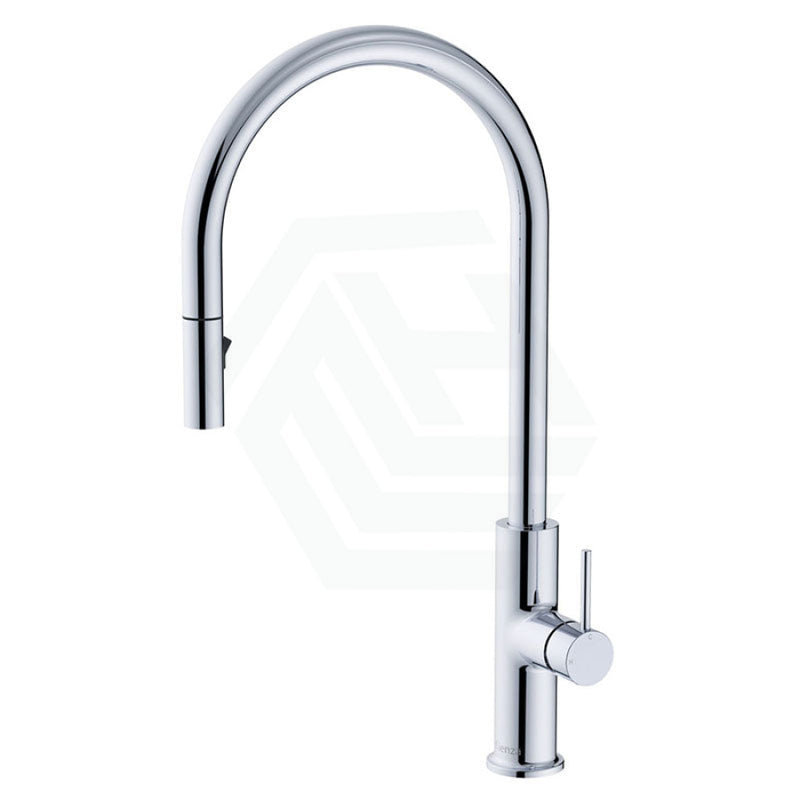 Fienza Kaya Chrome Brass 360 Swivel Pull Out Kitchen Sink Mixer Tap