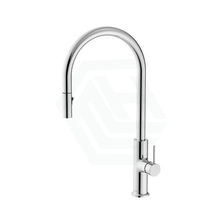 Fienza Kaya Chrome Brass 360 Swivel Pull Out Kitchen Sink Mixer Tap Mixers