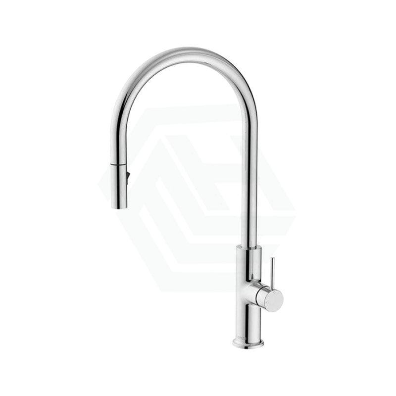 Fienza Kaya Chrome Brass 360 Swivel Pull Out Kitchen Sink Mixer Tap Mixers