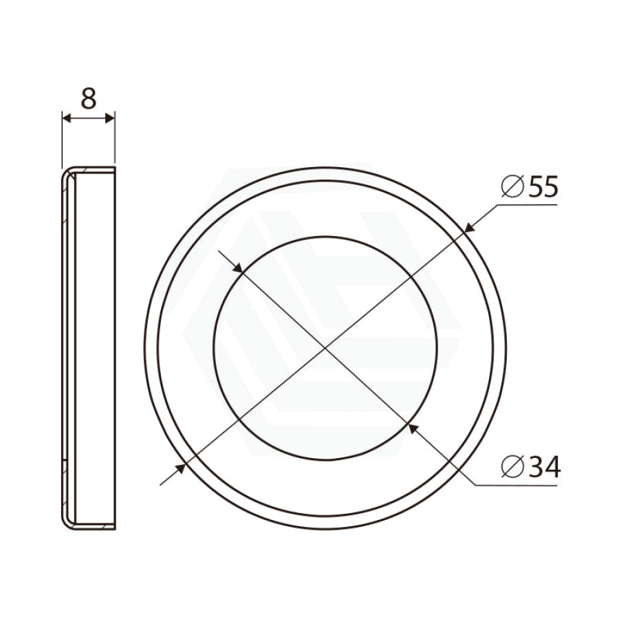 Fienza Kaya Chrome Round Cover Plate Plates