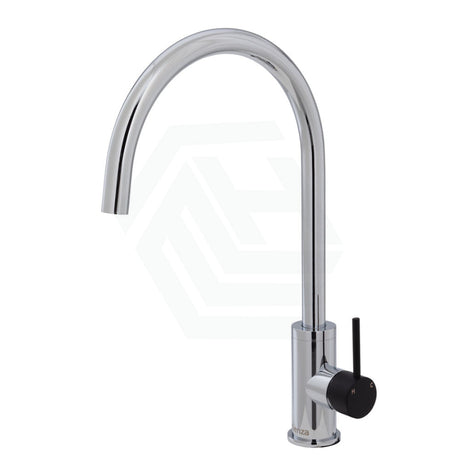 Kaya Chrome Sink Mixer with Matte Black Handle